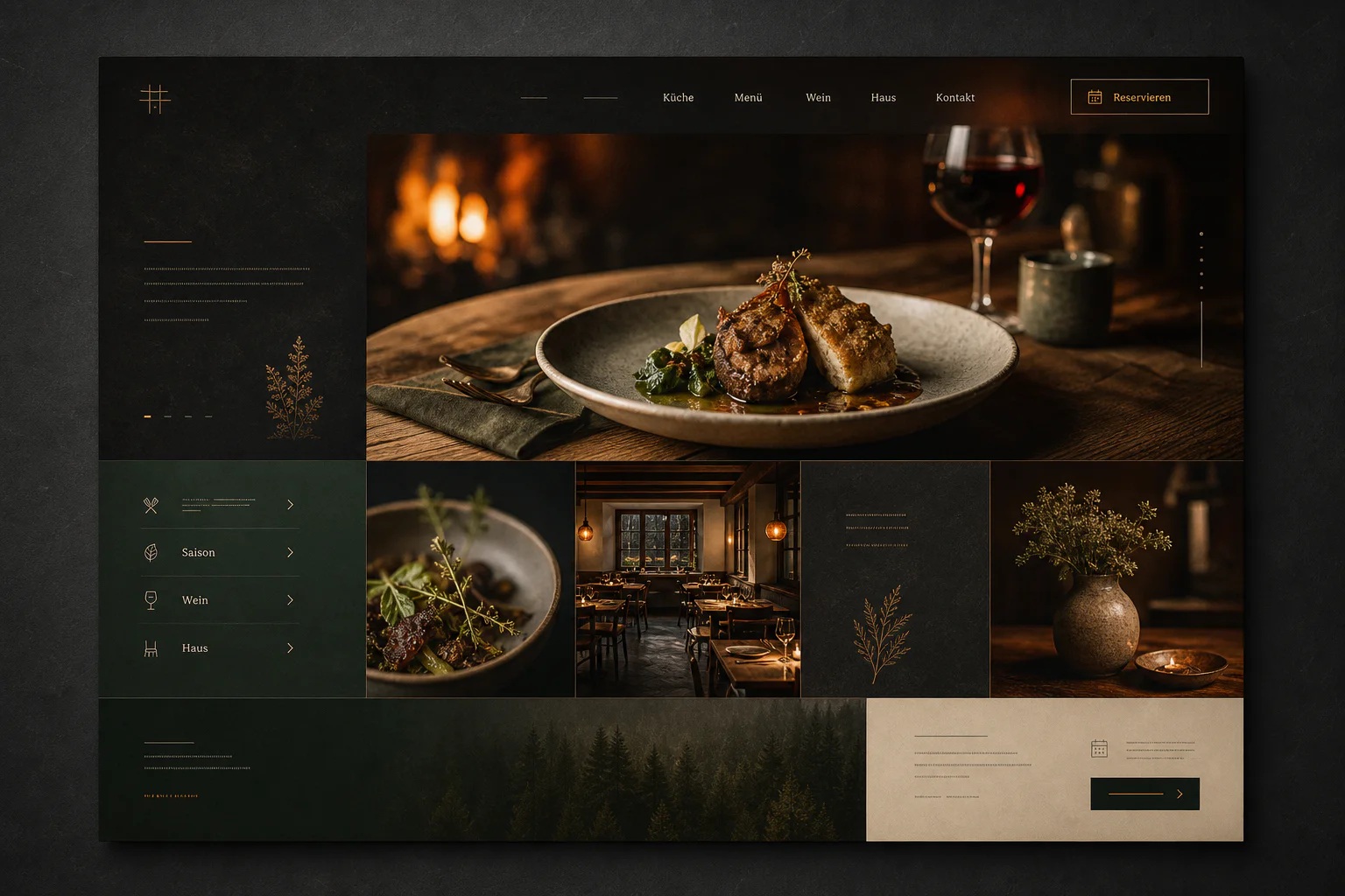 Konzept-Mockup der Forno 27 Restaurant-Website